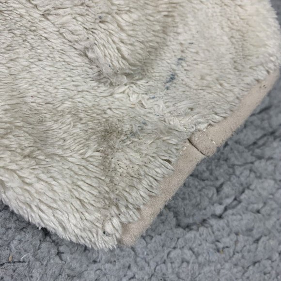 LL Bean Women’s Deep Pile Fleece Pullover Sweatshirt Jacket 1/4 T Snap Cream PS - Picture 8 of 12